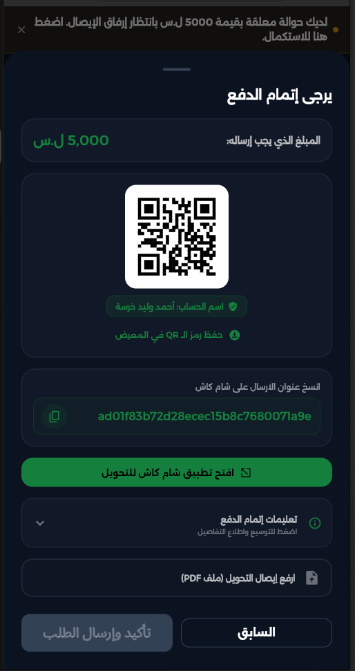 Payment and QR Transfer