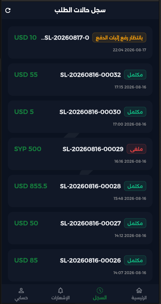 Order History